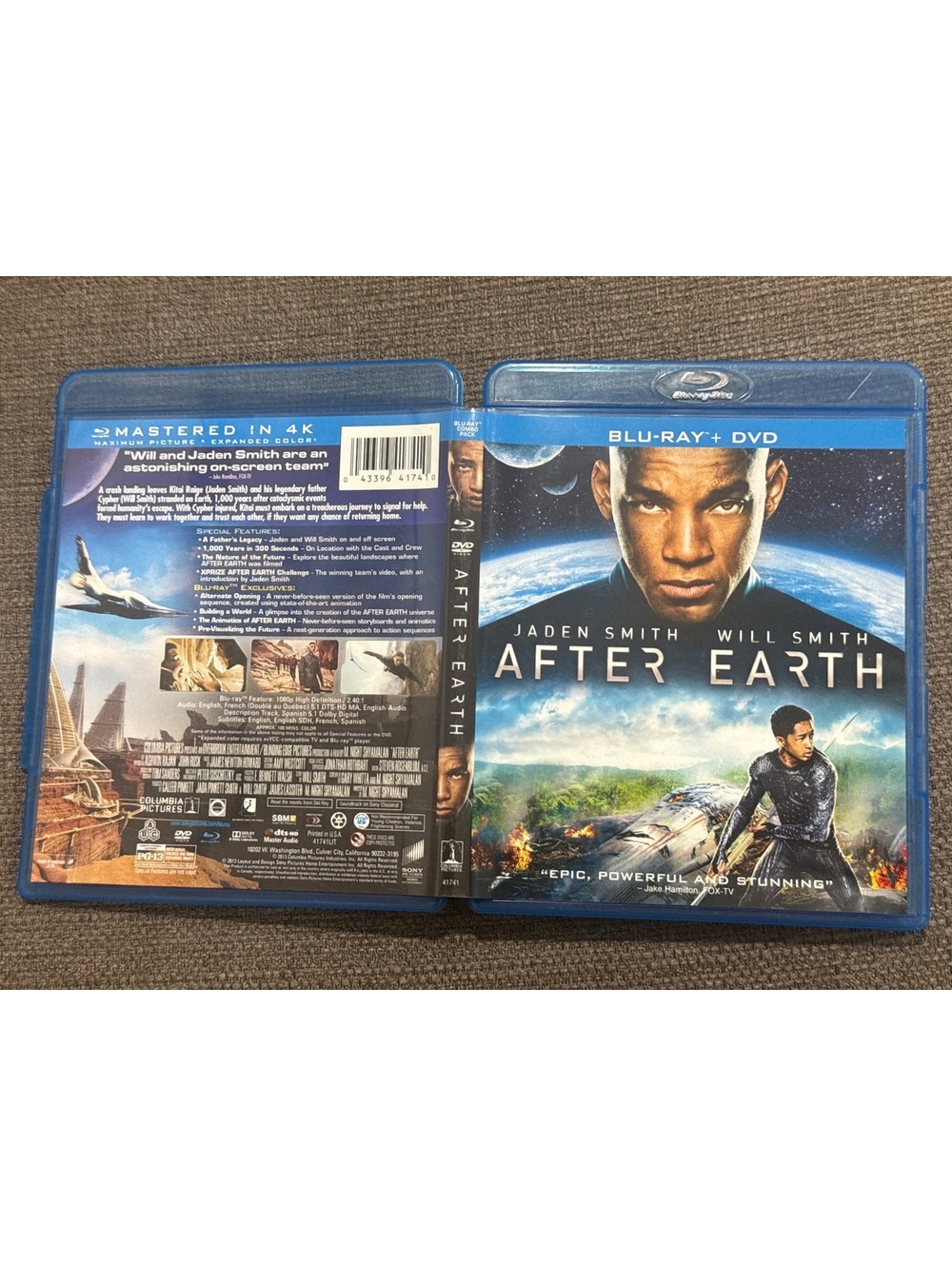 After Earth Blu-ray & DVD Sci-Fi Action Thriller Movie Will Smith Jaden Smith
